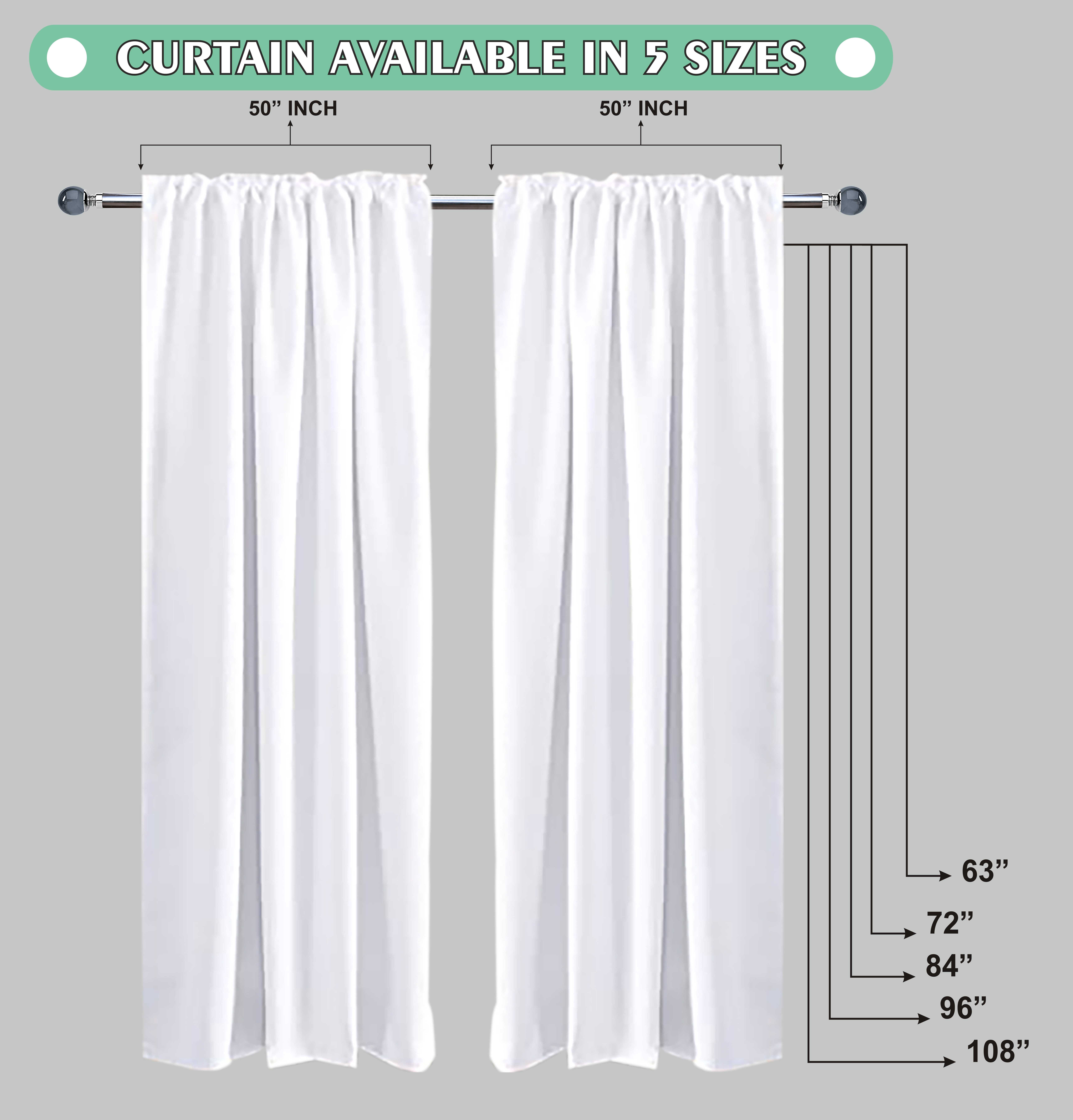 GFI Linen Clubs 100% Cotton Jacquard Curtains – Set of 2 Panels, 50x63 Inch – Self Design Weave – Light Filtering Window Drapes for Living Room, Bedroom, Modern & Farmhouse Decor