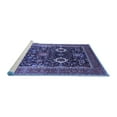 thumbnail image 2 of Ahgly Company Machine Washable Indoor Rectangle Oriental Blue Industrial Area Rugs, 7' x 10', 2 of 4