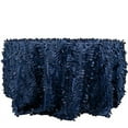 thumbnail image 2 of BalsaCircle 132" Navy Blue Leaf Petals Taffeta Round Tablecloth Reception Catering Decorations, 2 of 8