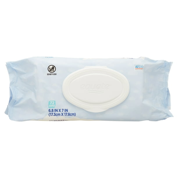 Equate Wipes, Unscented, 1 FlipTop Pack (72 Total Wipes)