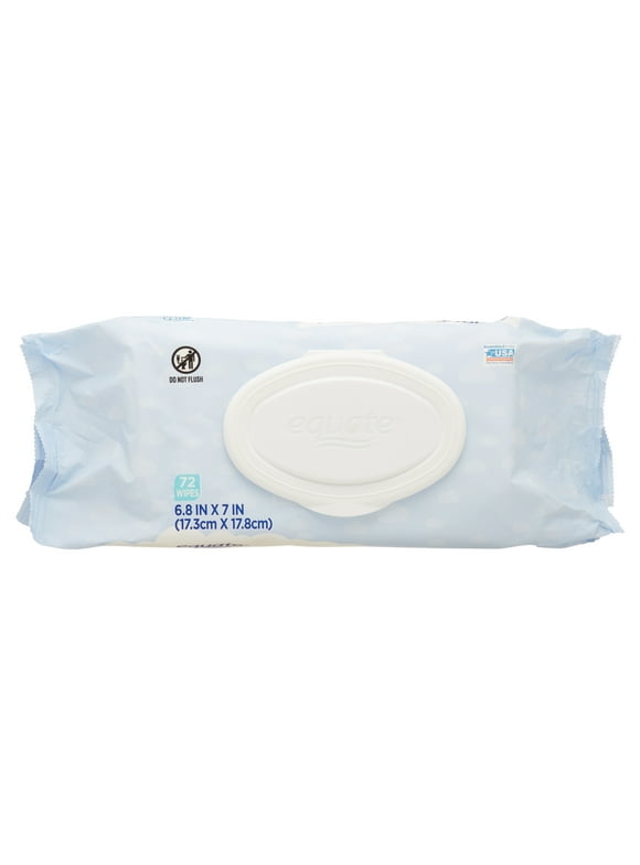 Equate Wipes, Unscented, 1 Flip-Top Pack (72 Total Wipes)