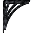 thumbnail image 4 of Ekena Millwork 2"W x 10"D x 12"H Nevio Wrought Iron Bracket, (Triple center brace), Antiqued Pewter, 4 of 7