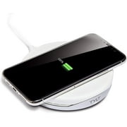 TYLT Crest | 10W Convertible Fast Wireless Charging Pad Compatible with Samsung, Apple, AirPods, and other Android Qi Devices, Portable Phone Charger Stand | White