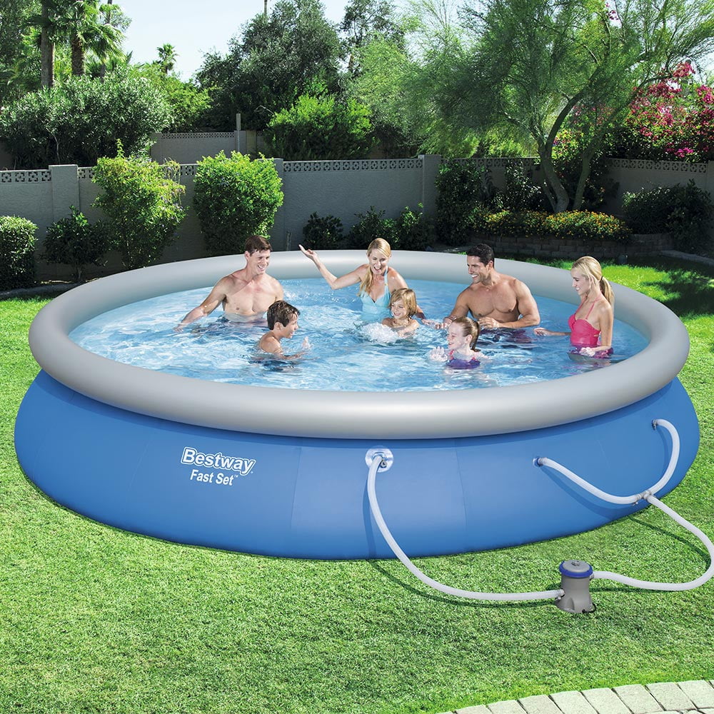 12FT x 30" Swimming Pool Outdoor Garden Paddling Family Inflatable Fast Set Pump 