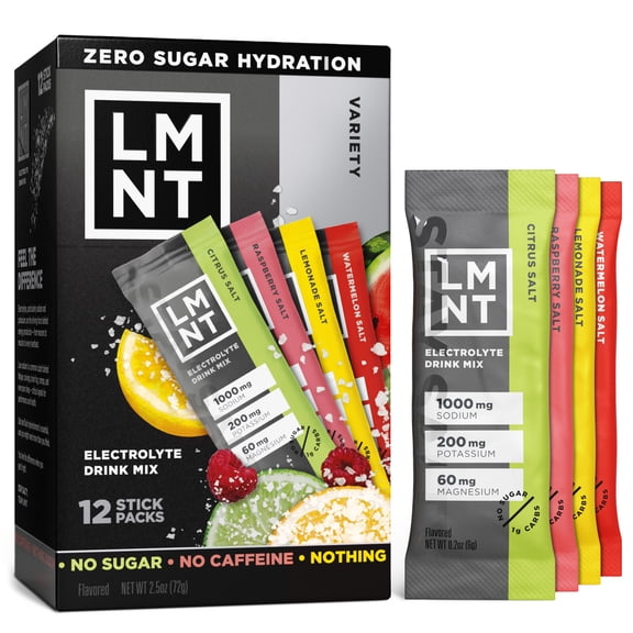 LMNT Zero Sugar Electrolyte Drink Mix - Variety - 12 Count