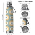 thumbnail image 3 of Modern 29oz Stainless Steel Insulated Thermos with Tea Filter, 360° Printed Travel Bottle, Leakproof BPA-Free Flask with Anti-Slip Base, 304 Inner & 201 Outer, Vacuum Cup, 3 of 6