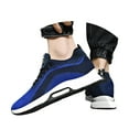 thumbnail image 3 of Mens Shoes,Elevator Casual Sneakers Lightweight Breathable Mesh Trainers Lace Up Sports Footwear With Hidden Lift Heel Technology,Shoes for Men,Dark Blue,10, 3 of 6