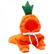 Winter Warm Cute Plush Dog Coat Hoodies for French Bulldog, Pet Halloween Frog Fruit Cosplay Costume for Small Dogs