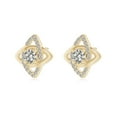 thumbnail image 2 of ANGARA Natural Diamond Interlinked Marquise Frame Stud Earrings in 14K Yellow Gold for Women (Size-4.4mm| Color-K| Clarity-I3) | Anniversary, Jewelry Gift for Women | Natural Diamond Earrings, 2 of 8