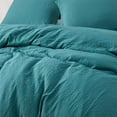 thumbnail image 2 of Porch & Den Natural Loft Oversized Comforter Set - Ocean Depths Teal Queen 3 Piece, 2 of 5
