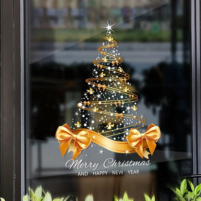 Birdeem Outdoor Christmas Decorations,Christmas Tree Decorations,Christmas Tree Glass Window Window Sticker Christmas Sticker Home Decoration Wall Sticker Self Adhesive,Christmas Decorations Indoor