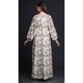 thumbnail image 2 of Bimba Moss Georgette Tree & Robin Watercolor Printed Womenâ€™s Long Sleeve MaxiÂ&nbsp;DressÂ&nbsp;Elastic Waist Gown-XSmall, 2 of 5