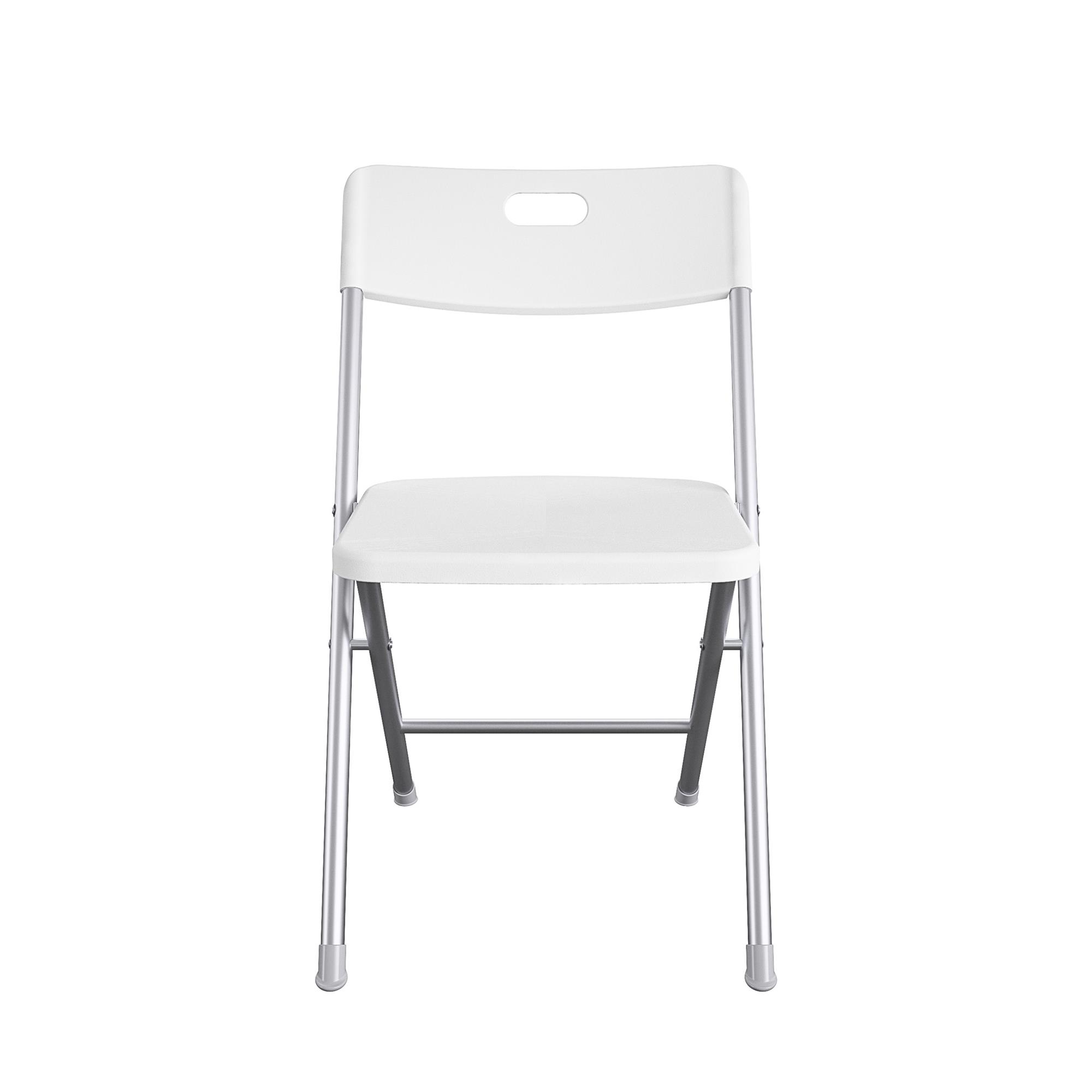 Mainstays Resin Seat & Back Folding Chair, White - image 2 of 7