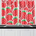 thumbnail image 2 of MKHERT Red Strawberries Window Curtain Kitchen Curtains Window Treatments 26x39 inch,Set of 2, 2 of 3