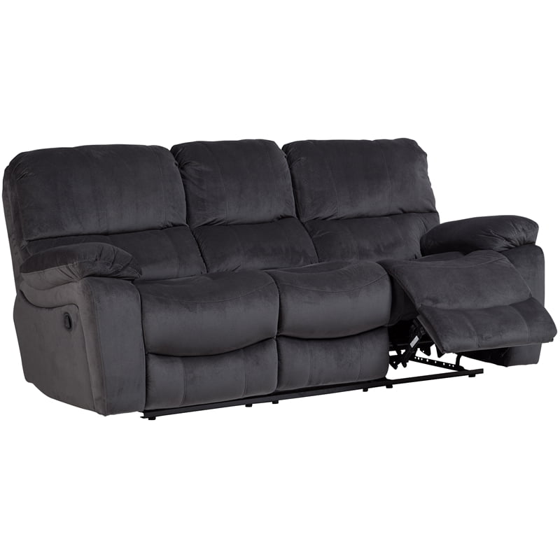 Corvallis Transitional Triple Power Recliner Sofa Steel