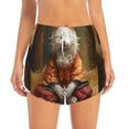 thumbnail image 2 of Balery Haystack Meditating Cat Pantalones cortos deportivos para mujer con forro y dos bolsillos, elásticos, para entrenamiento, gimnasio, yoga-Small, 2 of 7