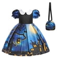 thumbnail image 3 of Gunia Girls Halloween Dress Adorable Graphic Print Dresses Little Girls Short Sleeve Crew Neck School Playwear Dress Up Outfits Size 2-3 Years, 3 of 9