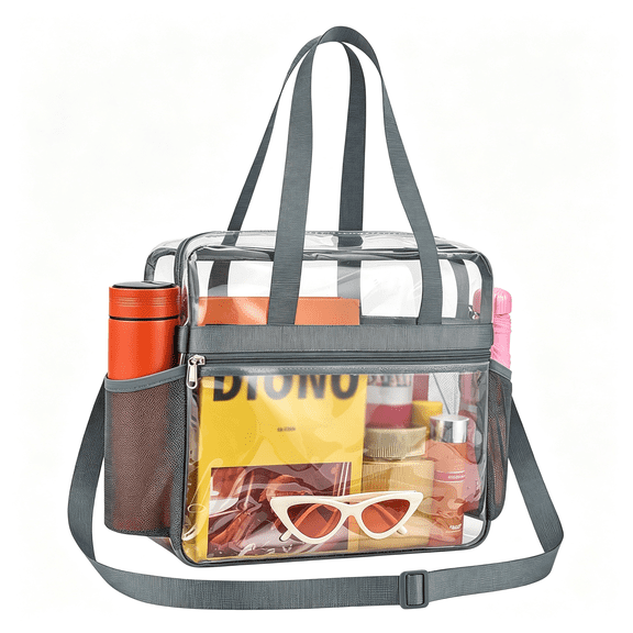 GASTROPOD Clear Bag for Stadium Events 12X6X12,Clear Message Bag Stadium Approved with Reinforced Shoulder Straps,Transparent Bag for Sports Events Concert and Festival