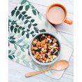 thumbnail image 3 of Teal Ombre Botanical Kitchen Dish Towels for Drying Dishes Set of 4, Watercolor Pastoral Leaf Waffle Weave Microfiber Hand Tea Bathroom Towels Quick Dry & Absorbent Towel 12x12, 3 of 7