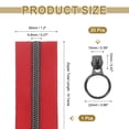 thumbnail image 2 of #5 10 Yards Zippers de Nylon en Bobina, Bobina de Zipper al por Mayor con 20 deslizadores de Zipper en color Gunmetal para manualidades de costura, bolsas y ropa, Rojo, 2 of 7