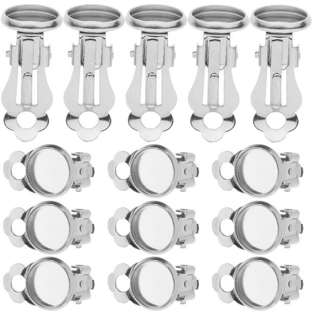 EeaseMX 50 Uds. 8mm Clip para oreja bandeja Clips para oreja accesorios DIY Clips para oreja bandeja DIY Clips para oreja accesorio