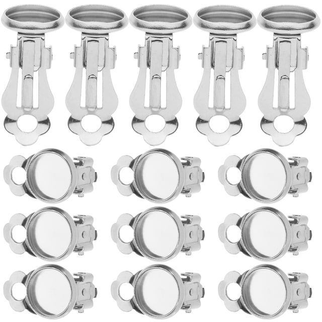 50pcs 8mm Ear Clip Tray Ear Clips Accessories DIY Ear Clips Tray DIY Ear Clips Accessory