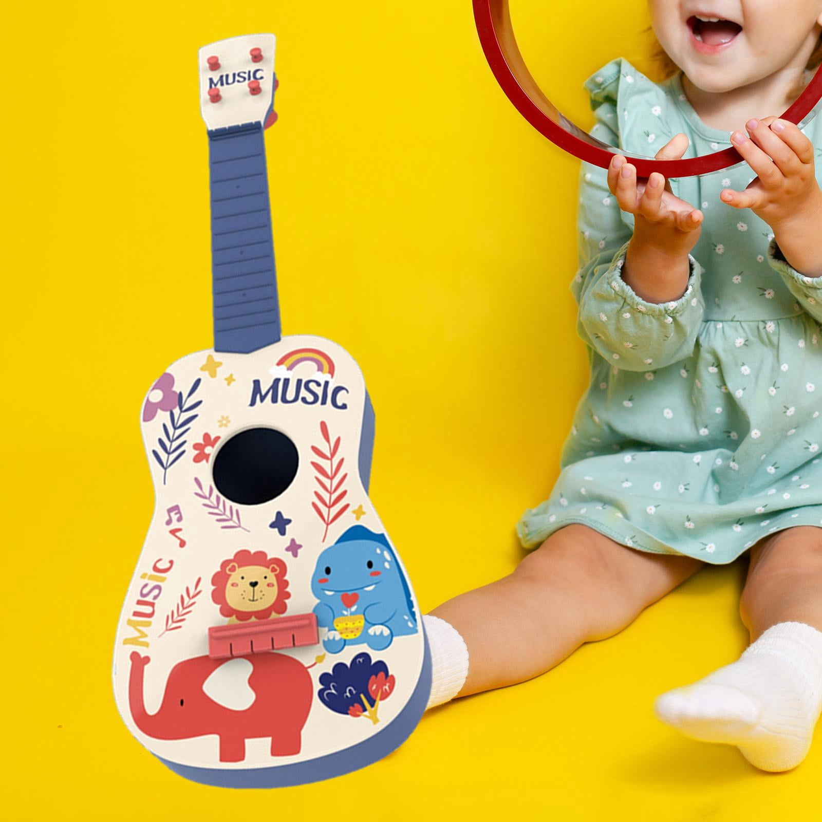 LeeQinersw Kids Toy Ukulele Developmental Baby Toys Beginner Montessori Toys Musical Arts 4 blue