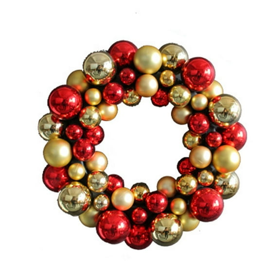COOLHOOD Christmas Ball Wreath 35cm Colorful Ball Bauble Decorative Pendant for Holiday Shopping Mall Center Decoration