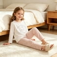 thumbnail image 6 of Mifsaly Girls Boys Cotton Pajama Set Graphic Long Sleeve Crewneck Sleepwear Tops and Long Pants Soft Comfortable Fall Winter Casual Indoor Clothes, 6 of 7