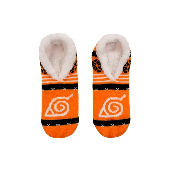 Naruto Shippuden Fair Isle Hidden Leaf Plush Slip On Sock