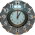 thumbnail image 2 of Artistic Metal Hanging Wind Spinners & Chimes for Yard & Garden - Unique Wave Pattern with Orange Lights Perfect Outdoor Decor, 2 of 6