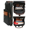 thumbnail image 5 of Mygreen Convertible Sling Canvas Cross Body 13-inch Laptop Messenger Bag Shoulder Backpack Black with Zipper Shoulder Strap, 5 of 8