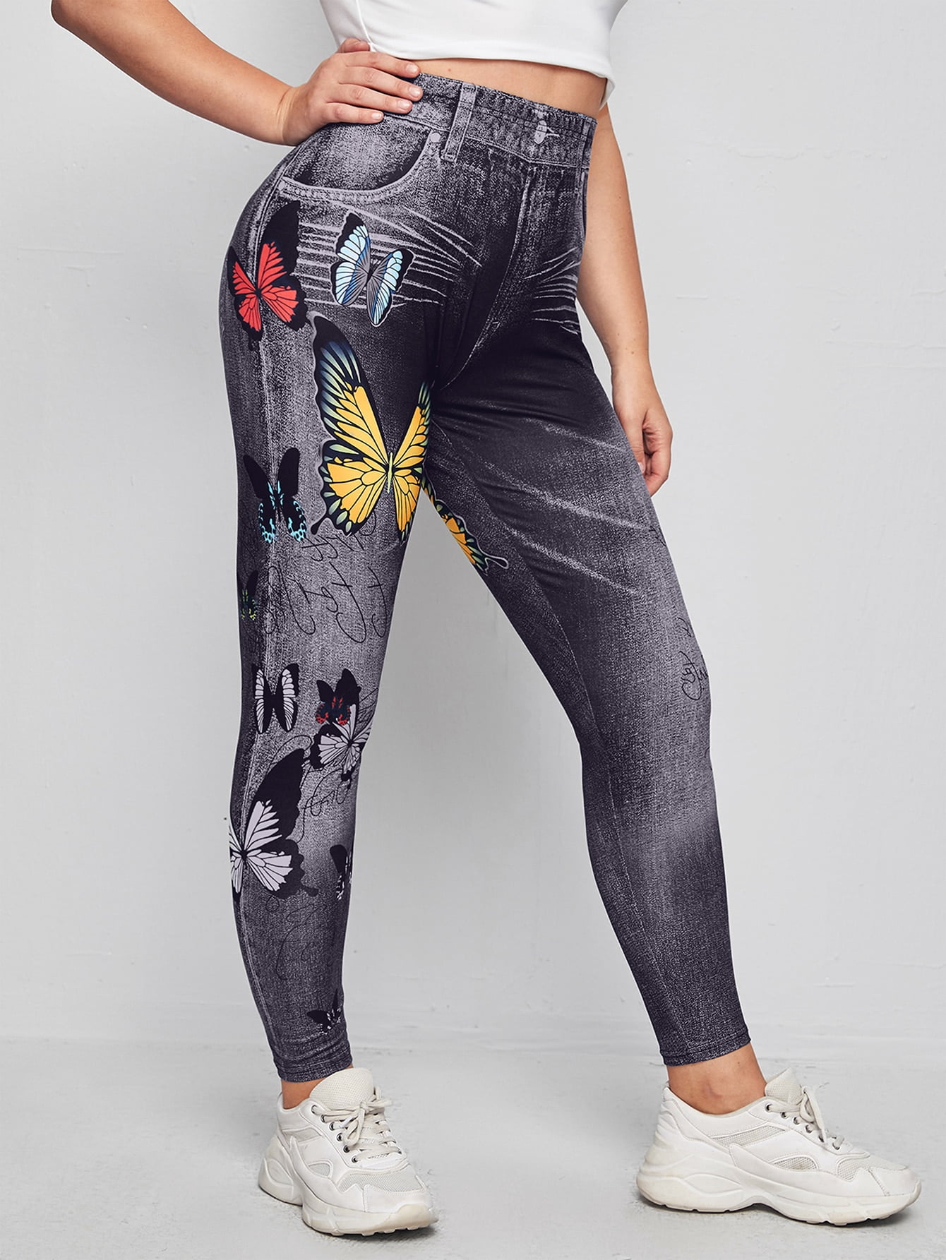 Casual Women's Plus Size Butterfly 