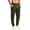 Army Green, variant on Mens Sweatpants Men's Solid Color Loose Fit Casual Jogger Pants Drawstring Elastic Waist Zip Pockets Cuffed Ankle, S-3XL