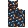 thumbnail image 2 of Monster Cartoon Truck Black Pattern Teens Toddler Nap Mat with Pillow, Sleeping Mat Bag for Preschool Daycare 51"x22", 2 of 6