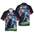 thumbnail image 3 of Happy New Year Newfoundland Family Cheer Winter Midnight Firework Hawaiian Shirt Breathable Summer Unisex Merch Newfie Dog Lover Gifts - 02025, 3 of 6