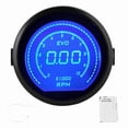 thumbnail image 1 of Universal 2in LCD Tachometer with RPM Display and Red Blue Light for 12V Vehicles, 1 of 5