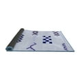 thumbnail image 2 of Ahgly Company Indoor Rectangle Solid Blue Modern Area Rugs, 2' x 3', 2 of 4