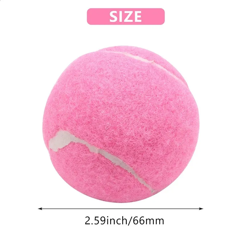 Vensio -6pcs Pack Pink Tennis Balls for Practice and Training, Wear-Resistant Elastic Training Balls 66mm for Ladies and Beginners, High Rebound Practice Tennis Set
