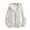 *White, variant on Men's Iridescent Shiny Hooded Jacket with Pockets , Sunscreen Lightweight Zip Up Festival Coat For Men,White,XS-2XL