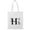 White, variant on Letter H Upper Lower Case Nature Tote Bag - Image by Shutterstock, One Size Cotton Canvas Tote Bag