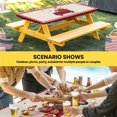 thumbnail image 6 of Red Valentine's Day Table Cloths for 3 Foot Rectangle Tables, Roses Truck Romantic Love Heart Truck Patio Waterproof Elastic Fitted Tablecloths, Washable Rectangular Table Cover for Camping, 6 of 8