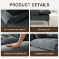 thumbnail image 5 of Harkawon 100" Chennille Sofa for Living Room, 2 Seater Modern Couch for Small Space Office, Comfy Loveseat in 2 Boxes, Gray, 5 of 5