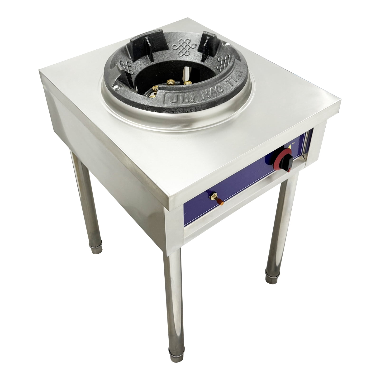 10" LPG Chamber Single Burner Open Style Commercial Gas Wok Gas Stove High Pressure Stove Flame Failure Protection