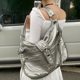 thumbnail image 3 of Bolso de hombro de cuero suave LinDeJuan retro de moda para mujer bolso cruzado de media luna con múltiples bolsillos lavados Y2K Hot Girl, 3 of 4