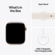 Apple Watch Series 10 GPS, 46mm Rose Gold Aluminum Case with Light Blush Sport Band, M/L