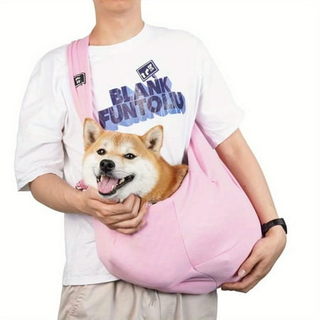 Portable Pet Sling Carrier - Adjustable Strap  Large Capacity Dog Bag for Easy Travel and Comfortable Carrying