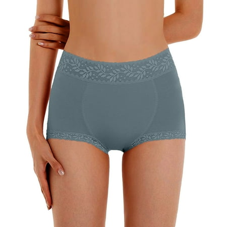 

QYZEU Thong Panty Liners for Women Lace Edge Pants Fashion Solid Breathable Panties Fancy Cute Big Size Women s Underwear