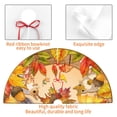 thumbnail image 4 of Fall Maple Leaf Pumpkin squirrel Tree Skirt with Pumpkin Design -Halloween Mat for Thanksgiving, Christmas Party Decor, Home Tabletop Trees Holiday Decorations 48", 4 of 6
