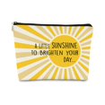 thumbnail image 1 of Bolsa de maquillaje BARPERY A Little Sunshine Yellow de tela de lino, 1 of 5